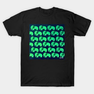 elephant rampage in ecopop painting art T-Shirt